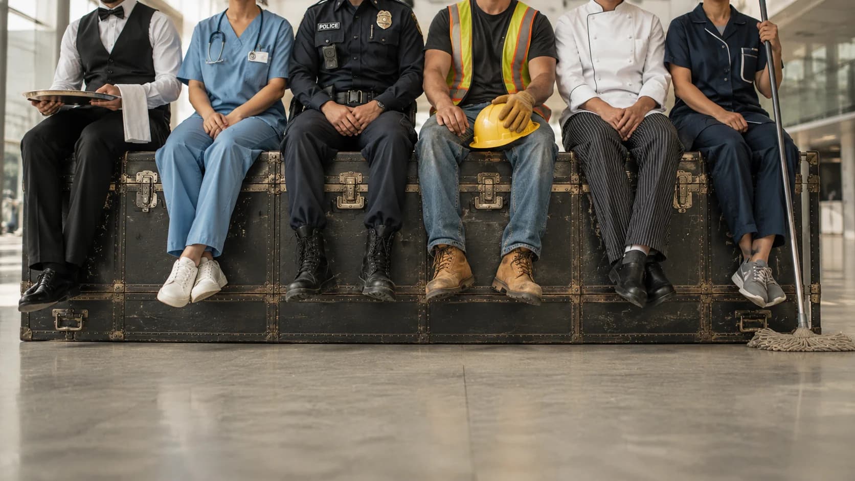 Trabajadores con plantillas SYLACORE Work para largas jornadas de pie